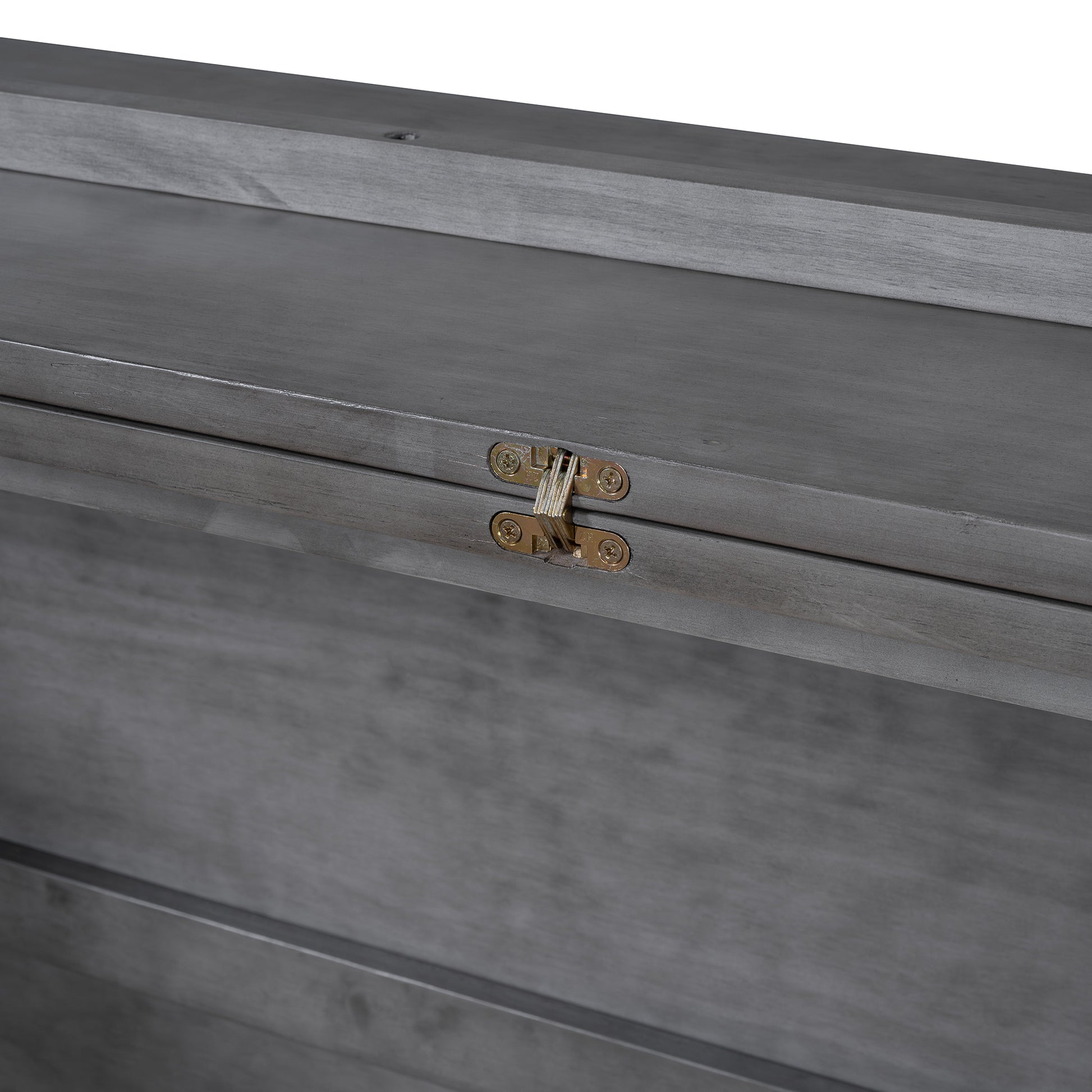 Queen Murphy Bed With Large Drawers,Gray Queen Gray Plywood