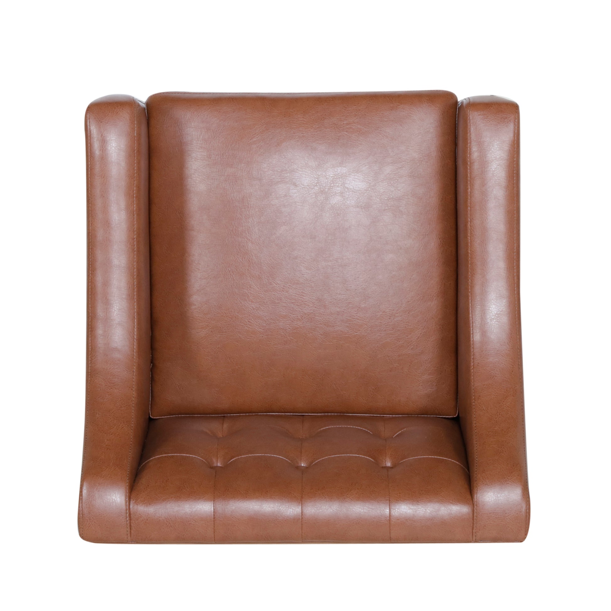 Accent Chair Light Brown Pu