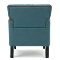 Harrison Tufted Club Chair Teal Fabric
