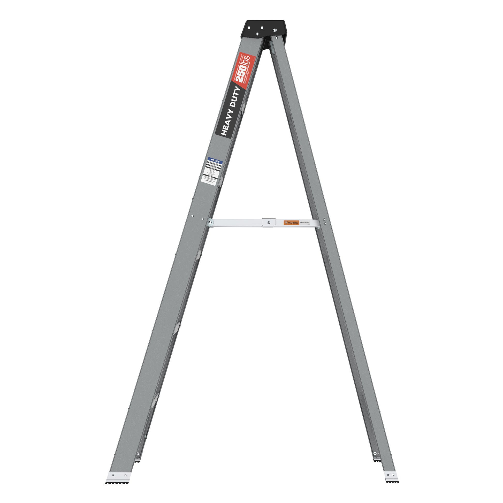 6 Fibreglass Step Ladder Series 250Lbs Grey Fiberglass