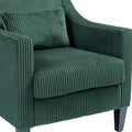 Coolmore Modern Accent Chair,Upholstered Armchair With Scooped Arms For Bedroom,Apartment,Studio,Office,Waiting Room Emerald Corduroy Emerald Foam Corduroy