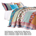 Sama 4 Piece Reversible Twin Quilt Set, Floral Print Patterns, Multicolor Twin Multicolor Cotton,Velvet