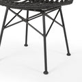 Sawtelle Chair Grey Rattan Metal