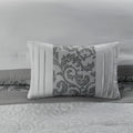Embroidered 8 Piece Comforter Set Grey King King Grey Polyester