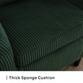 Coolmore Living Room Accent Barrel Chair, Century Modern Style Decorative Chair, Armchair For Living Room With Thick Cushions And Pillows, Comfy Single Sofa Chair, Chair With Wooden Legs Emerald Corduroy