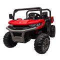 24V Ride On Truck 2 Seater Ride On Utv With 2X200W Motor Ride On Dump Truck With Dump Bed Shovel Ride On Car With Remote Control Electric Vehicle With Non Slip Tyre For Boys Girls Black Red Plastic