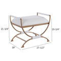 Nora Bench White Foam Metal