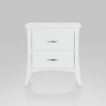 White 2 Drawer Nightstand White 2 Drawers Rectangle Bedroom Drawers White Wood