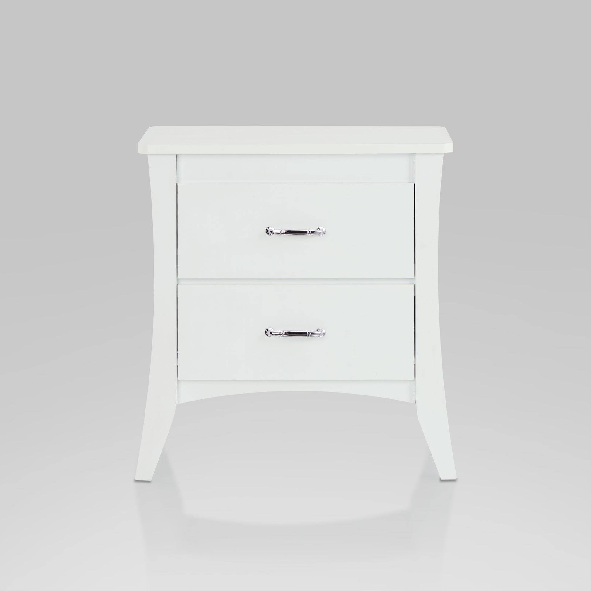 White 2 Drawer Nightstand White 2 Drawers Rectangle Bedroom Drawers White Wood