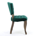 Kd Tufted Chair Wthr Dark Green Velvet