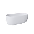 51'' Freestanding Bathtub Resin Stone Soaking Bathtub Solid Surface Modern Tubs With Overflow And Pop Up Drain In White Matte White Oval Bathroom Freestanding Tubs Matte Less Than 59 In Soaking Center Solid Surface Solid Surface