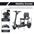 Foldable Electric Mobility Scooter Black Abs Pc