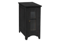 Accent Table, End, Side Table, Narrow, Nightstand, Bedroom, Lamp, Storage, Black Veneer, Transitional Black Mdf