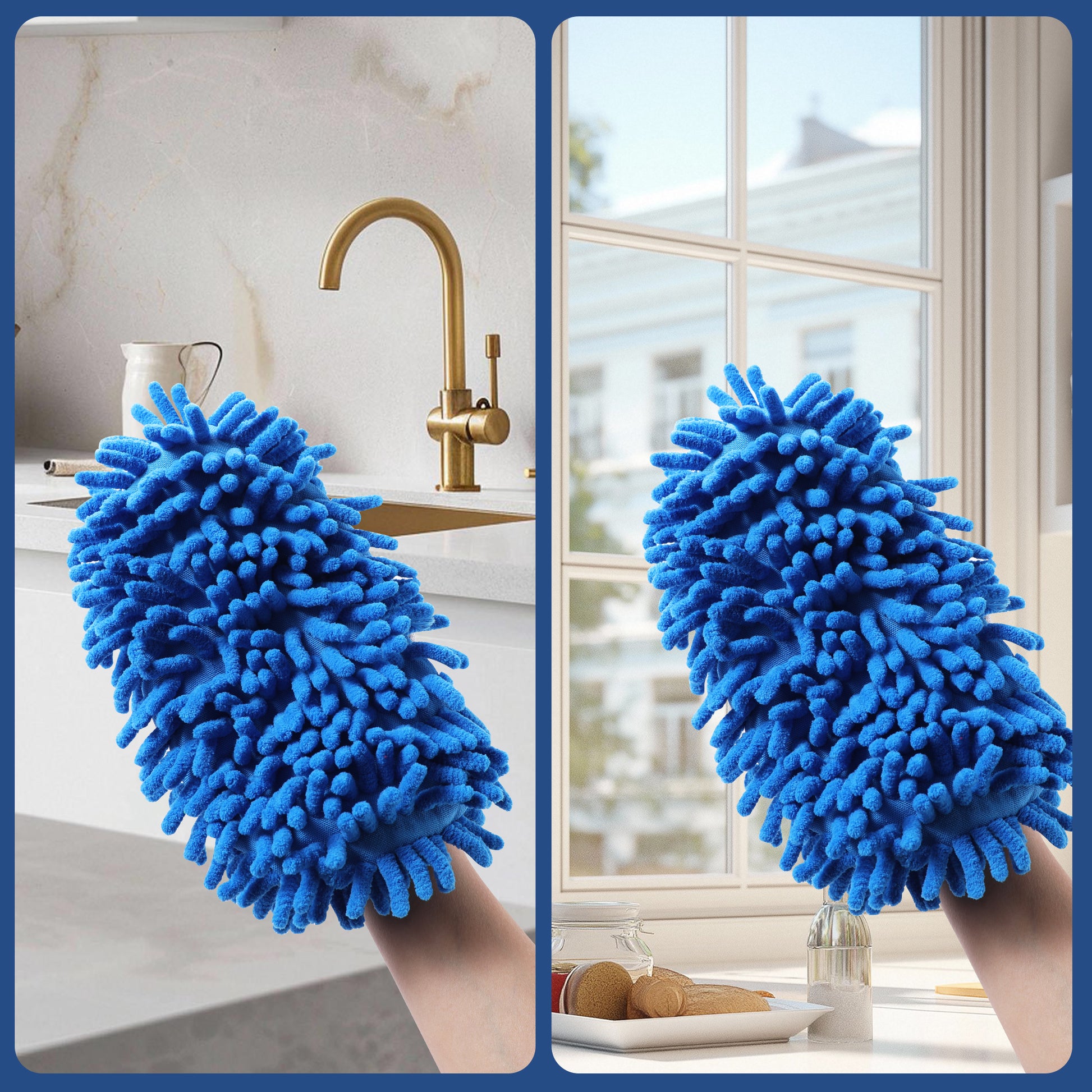 Microfiber Mop Slippers,Mop Slippers For Floor Cleaning,Machine Washable And Reusable,3Pieces,Suitable For Kitchen, Living Room And Other Occasions Blue,Green,Red Microfiber