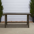 Renaissance Outdoor Patio Picnic Dining Table Grey Acacia Wood