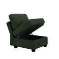 Adjustable Arms And Backs Modern U Shape Linen Couch Modular Sectional Sofa Couch With Storage Seat, Large Convertible Sofa With Reversible Chaise For Living Room Apartment Office, Green Green Polyester 4 Seat