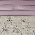 Embroidered 7 Piece Comforter Set Purple Queen Queen Purple Polyester