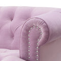 La Rosa Victorian Chesterfield Tufted Sofa, Lavender Velvet Lavender Purple Foam Velvet 3 Seat