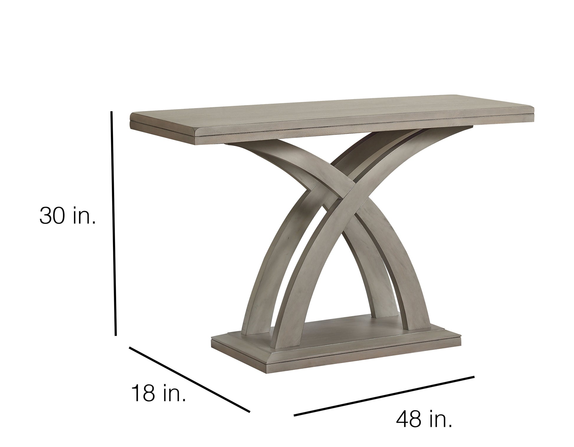 Jocelyn Sofa Table Gray Gray Wood