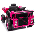 12V Kids Ride On Dump Truck W Parents Control,2Wd,Rear Wheel Suspension,Electric Dump Bed And Extra Shovel,Multimedia Function With Bluetooh And Music,Volume&Speed Adjustment,Led Light For Kids 3 5. Pink Polypropylene