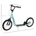 Aosom Youth Scooter Kick Scooter For Kids 5 With Adjustable Handlebar 16