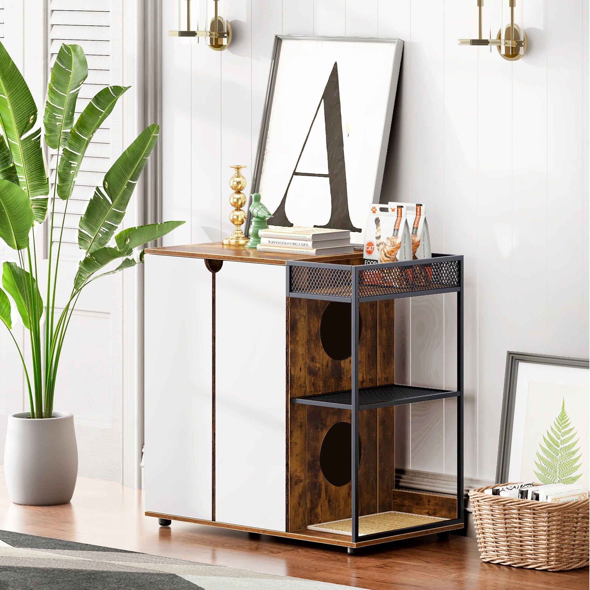 Litter Box Enclosure For Litter Box Furniture,Enclosed Cat