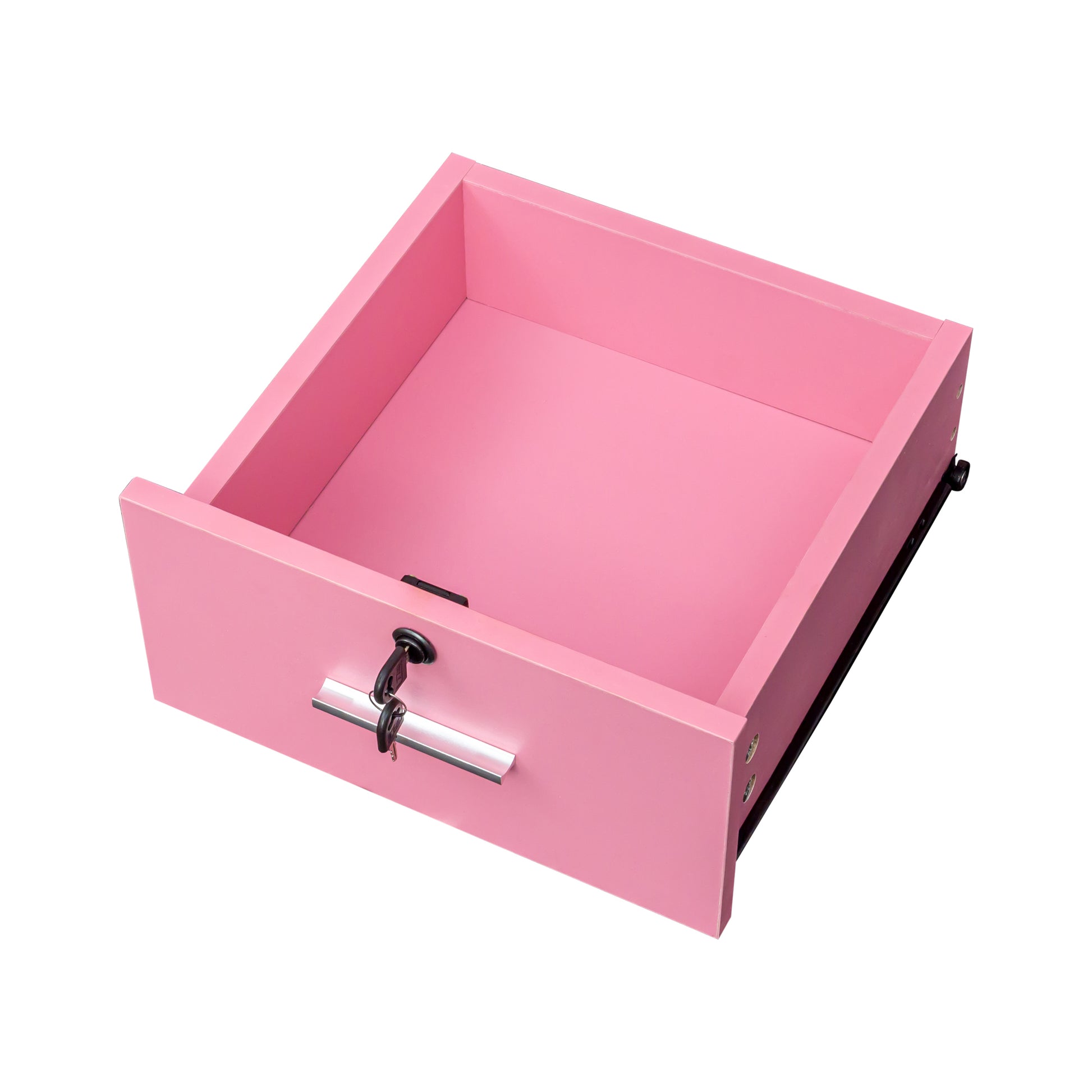 Locking Beauty Salon Storage Cabinet Hair Dryer Holder Stylist Equipment Drawer Pink Mdf