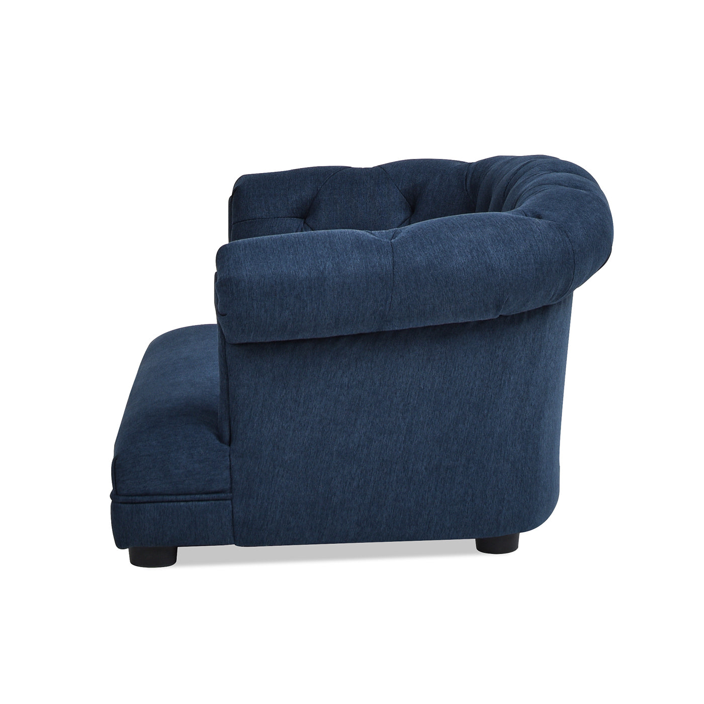 Kiki 36.5" Chesterfield Dog Sofa Bed, Medium, Pacific Blue Stain Resistant High Performance Polyester Blue Foam Polyester