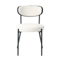 Modern Grey Simple Teddy Velvet Dining Chair Upholstered Chair Family Bedroom Stool Back Dressing, White Round Table Set,Bentwood Covered With Ash Veneer Chair Back,Chair Black Metal Legs Set Of 5 White Mdf