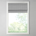 Basketweave Room Darkening Cordless Roman Shade Grey Polyester