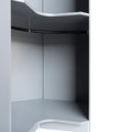 Polygon Corner Wardrobe, Gray Gray Particle Board