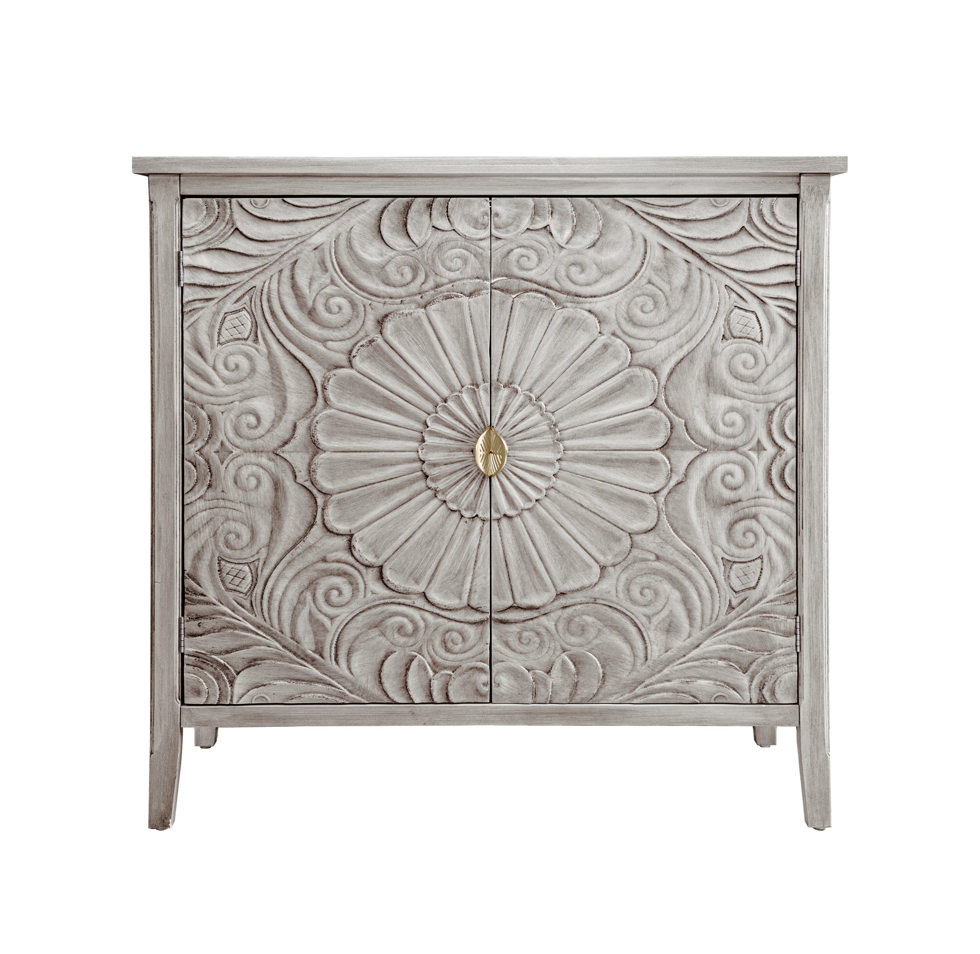 2 Door Cabinet, American Furniture, Suitable For Bedroom, Living Room, Study Light Grey Mdf