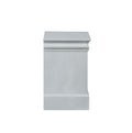 Louis Philippe Platinum Finish Nightstand Silver Grey Synthetic Wood