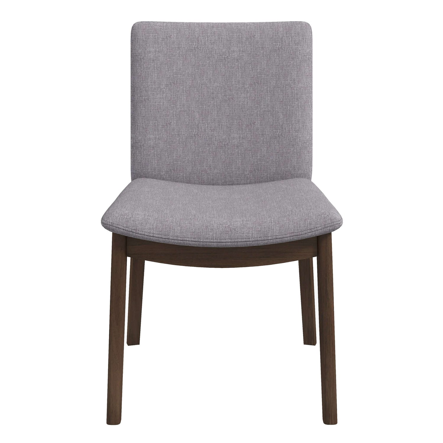 Laura Mid Century Modern Solid Wood Dining Chair Set Of 2 Grey Linen