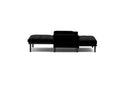 Black 2 Seater Sofa Sleeper With Recline Fuction Black Velvet Metal Primary Living Space Medium Soft Loose Back Pillow Top Arms Foam Fabric Metal 2 Seat