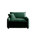 Comfortable Single Deep Seat Sofa With One Pillow, Suitable For Living Room And Bedroom, Club Multiple Occasions,Green Corduroy Green Corduroy 1 Seat