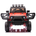 24V Kids Ride On Car W Parents Remote Control,400W Motor,Four Wheel Suspension,Adjustable Speed,Usb,Mp3,Music,Bluetooth,Large Display Screen,Power Display,Portable Handle,Safety Belt For Kids Aged 3 . Red 50 99 Lbs Polypropylene