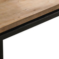 Black And Natural Wood Living Room Table Versatile Coffee Table 2 Tiered Wood Tabletop Table 47.6