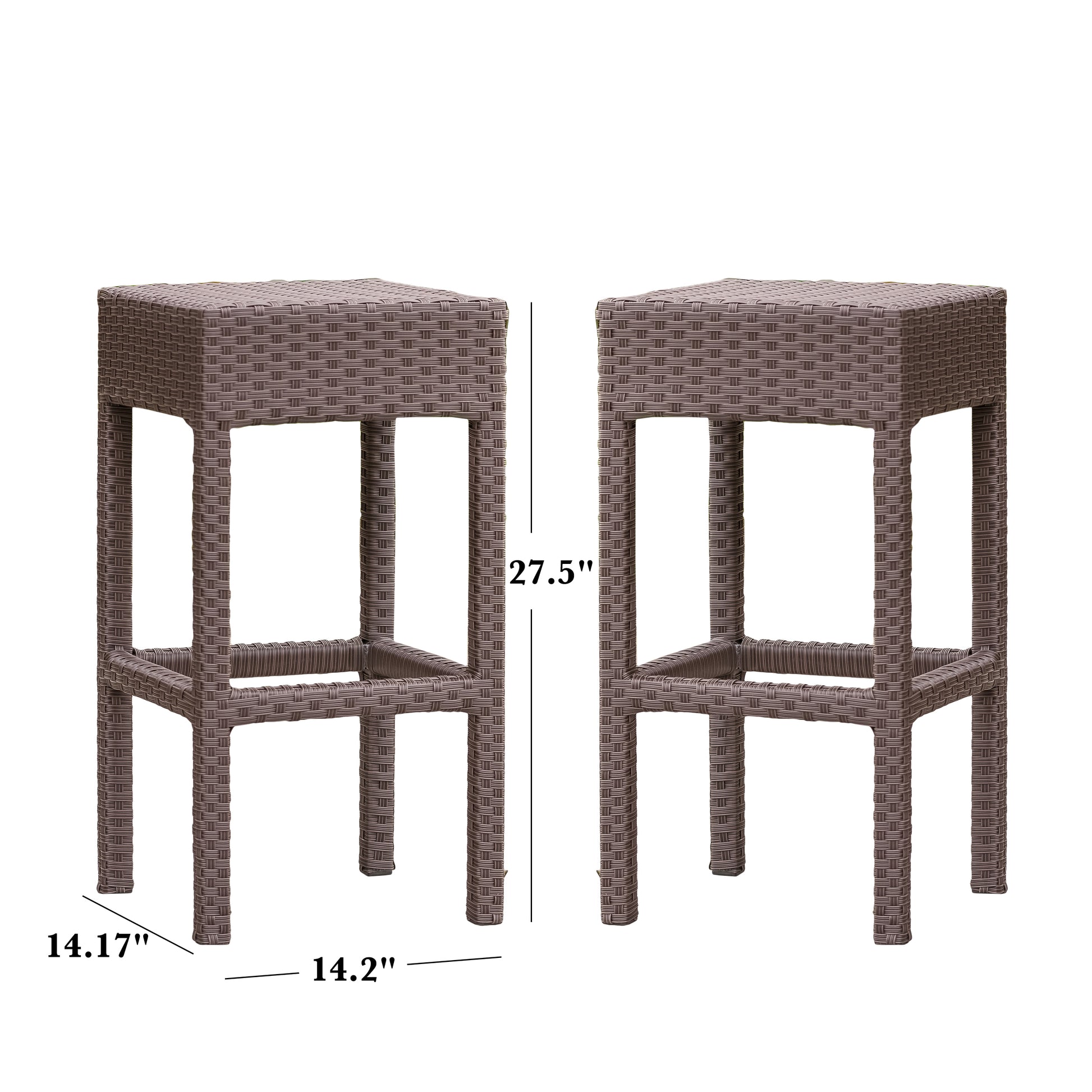 Trinidad Barstool Dark Brown Rattan