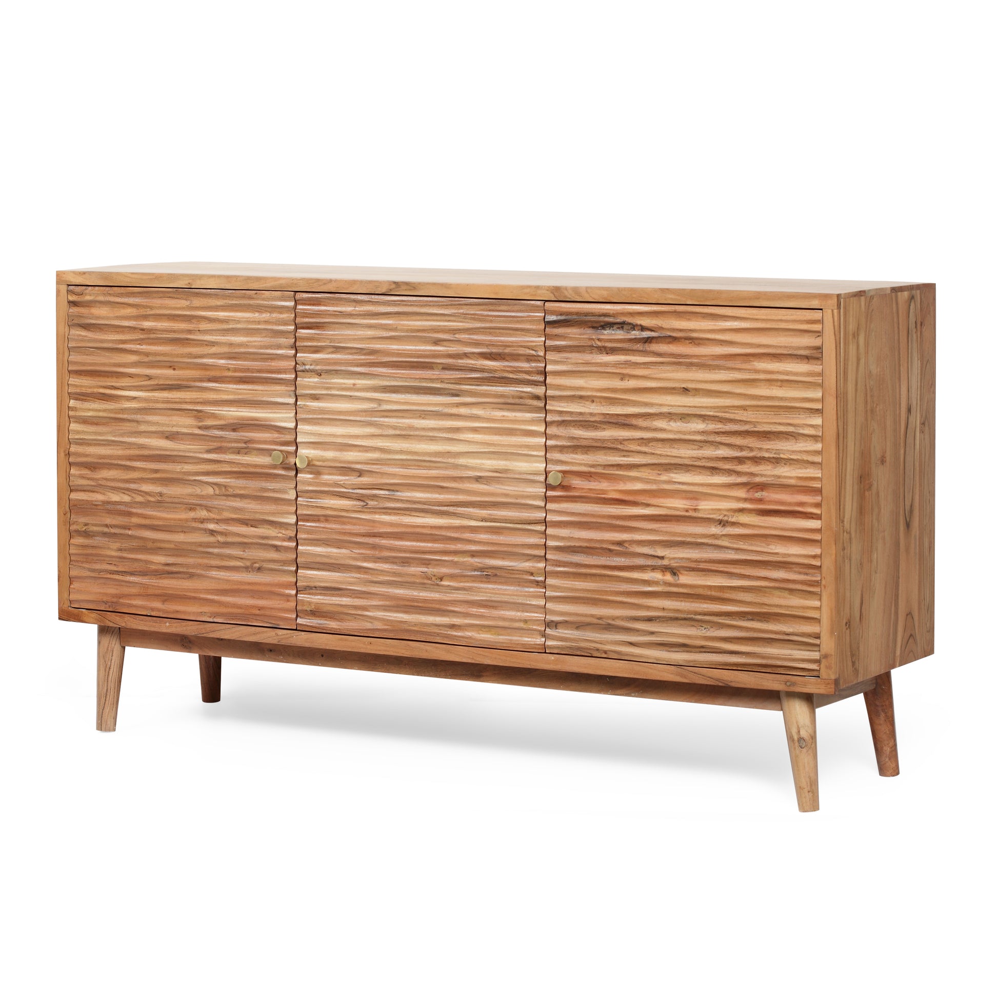 Sideboard 3 Door Natural Wood