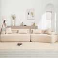 Unique Modeling Design,Upholstered Indoor Furniture,Foam Filled Sleeper Sofa Bed For Living Room,Bedroom,3 Colors Khaki Primary Living Space Modern Foam Polyester 4 Seat