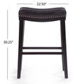 Saddle Stool Brown Pu Leather