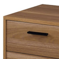 Brown Oak And Black 2 Drawer Nightstand Brown Black 2 Drawers Bedroom Rectangle Industrial Drawers Wood Metal