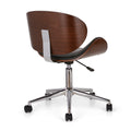 Office Chair Black Dark Walnut Pu