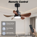 28 Lnch Ceiling Fan With Lights Remote Control,Small Ceiling Fan Flush Mount, 5 Reversible Blades, Low Profile Ceiling Fan 6 Speeds 3 Colors For Bedroom Kitchen Black Brown Casual,Classic Abs Steel Q235