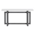 Contemporary Console Table With Wood Top, Extra Long Entryway Table For Entryway, Hallway, Living Room, Foyer, Corridor Dark Gray White Solid Wood Mdf