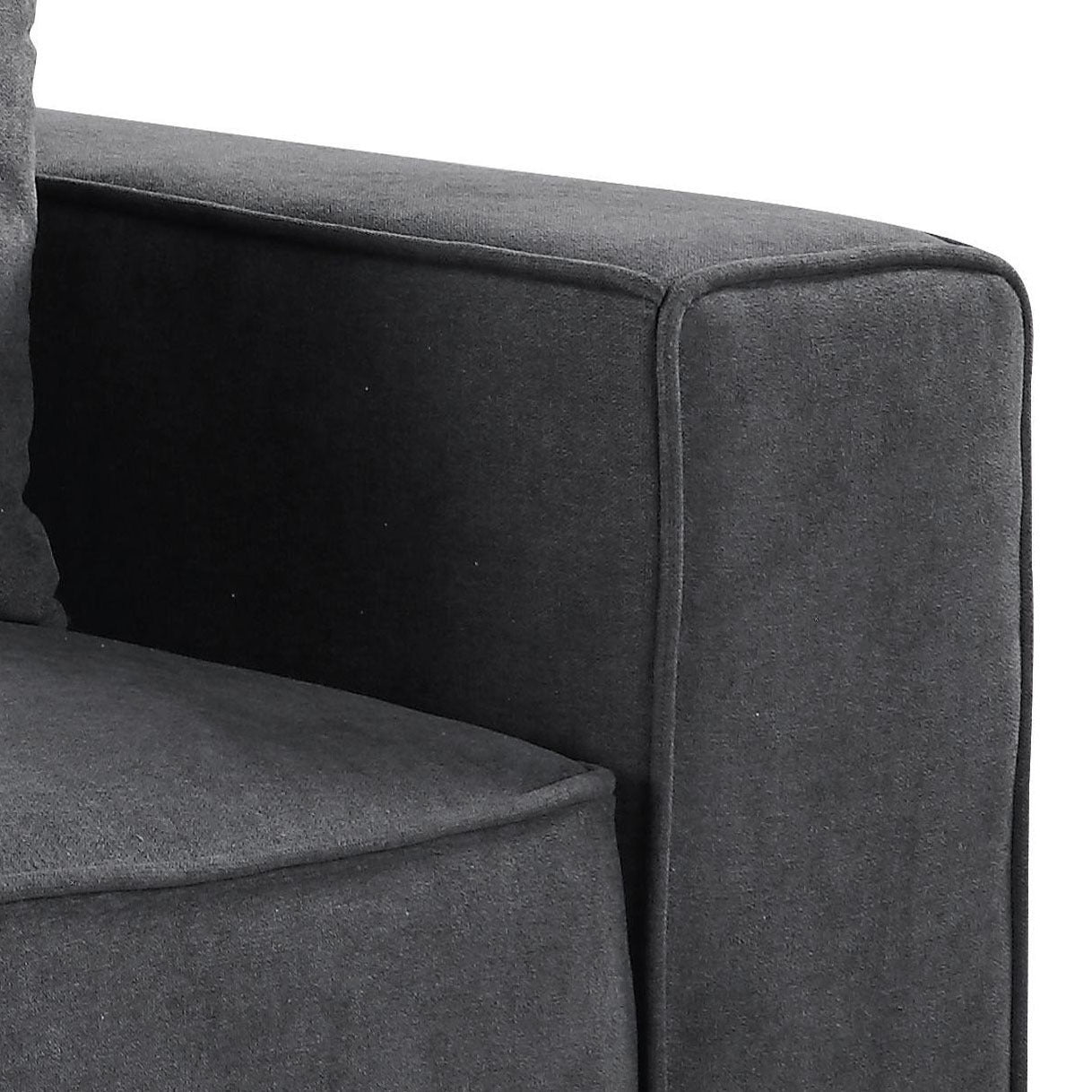 Grey Right Facing Loose Back Accent Chair Grey Primary Living Space Pine Wood Plastic