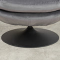 39A Rocking And Swivel Leisure Chair Lounge Chair Velvet Grey Color With Ottoman Grey Velvet