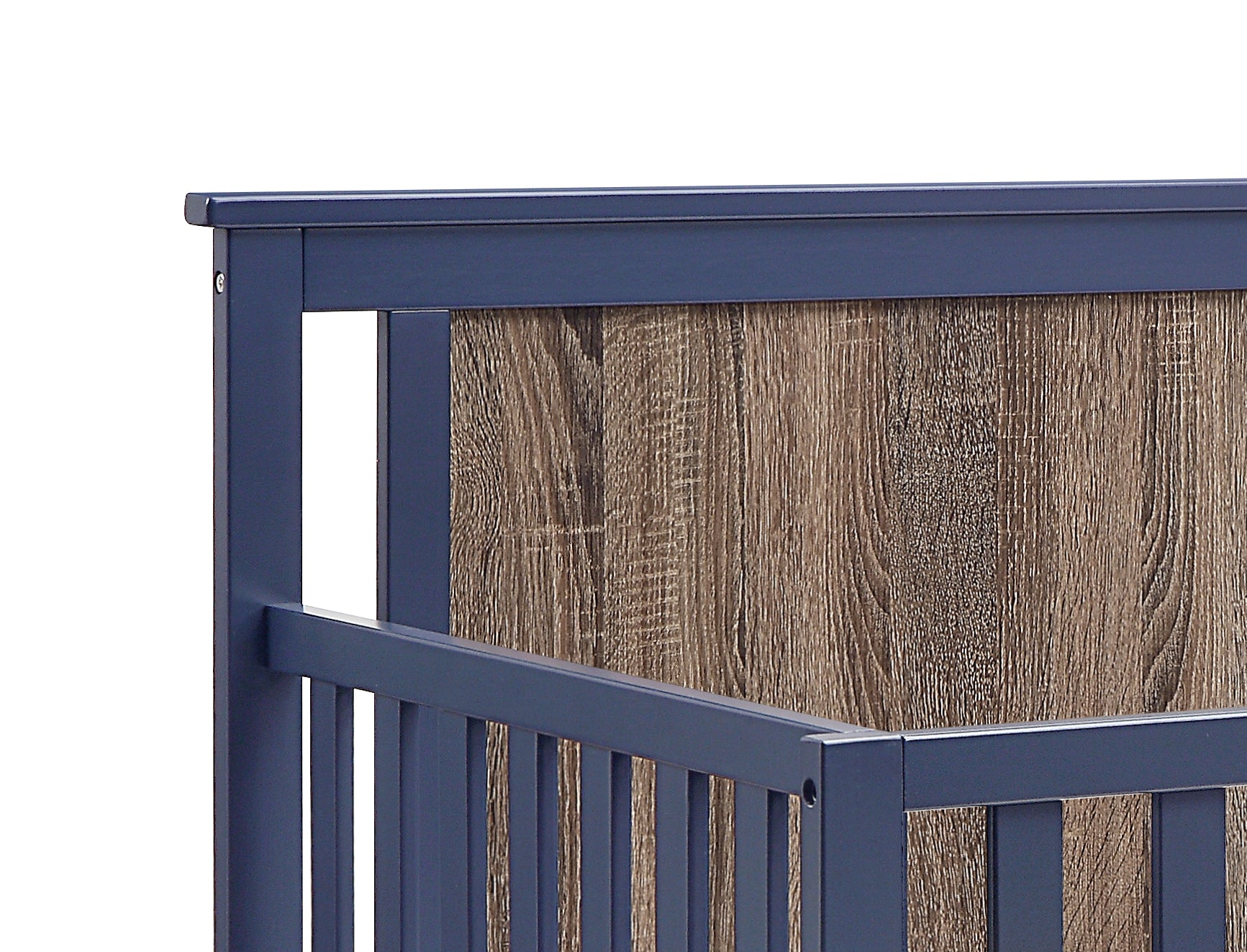 Connelly Changing Table Midnight Blue Vintage Walnut Blue Brown Wood