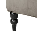 Toddman Hi Back Club Chair Grey Velvet